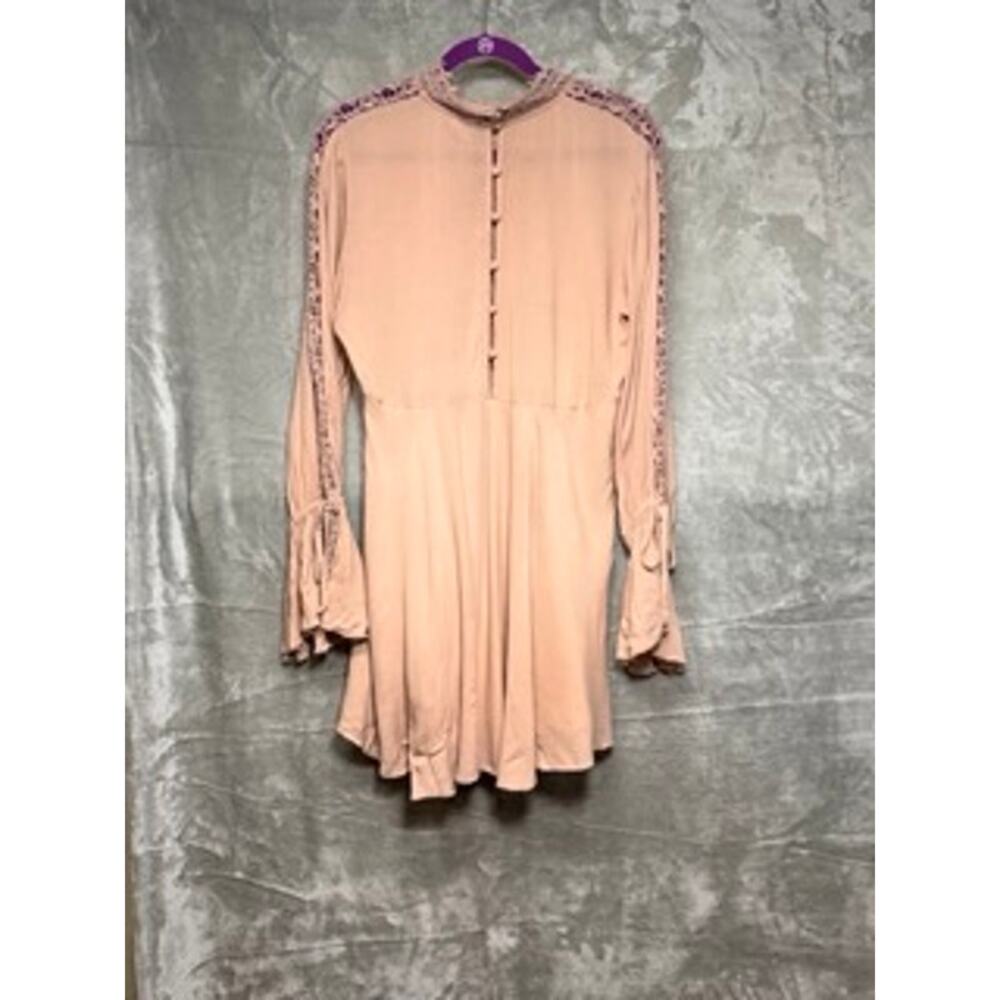 Free People FP One Blush Lace Boho Tunic Dress Women's L - Picture 3 of 11